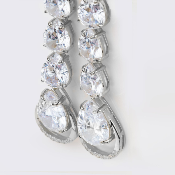 Jacques Lemans SE-O210A Damen Ohrringe Ohrstecker Sterlingsilber mit White Topaz